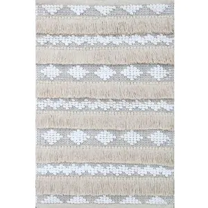 Tapis et ensembles en coton marocain de qualité supérieure Décoration intérieure douce à motifs géométriques - Product Image 1