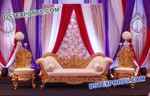 Diseño elegante de la boda conjunto de sofá real mira Metal de latón conjunto de sofá de Metal de latón tallado muebles sofá conjunto - Product Image 5