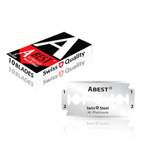 ใบมีดโกนหนวดแบบใช้แล้วทิ้ง ABEST HI PLATINUM DURABLADE คุณภาพสวิส ใบมีดสองคม สแตนเลส ปลอดภัยสำหรับผู้ชาย - Product Image 4