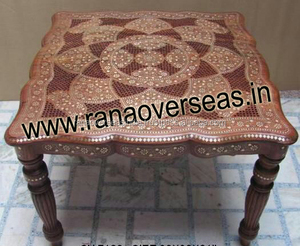 โต๊ะกลางทำจากทองเหลืองสี่เหลี่ยมทำด้วยมือสำหรับห้องนั่งเล่น - Product Image 2