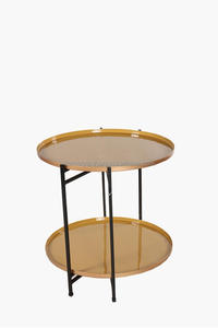 Table d'appoint à 2 niveaux en laiton émaillé - Product Image 2