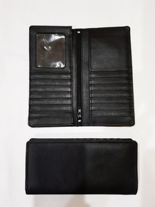 High Capacity Leather Long <b>Wallet</b> Multi Card <b>Holder</b> with ID Window Zipper Pocket for Men Wholesale Credit Card Organizer - Product Image 2