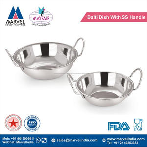 Ustensile de fabrication en usine de qualité Durable, plateau Balti avec poignée latérale en acier inoxydable - Product Image 2
