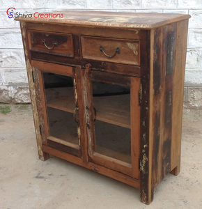 Fournisseur indien Vente en gros <span class=keywords><strong>Design</strong></span> rustique Armoires en bois recyclé pour le stockage du salon Bois massif Meilleur prix pour les hôtels