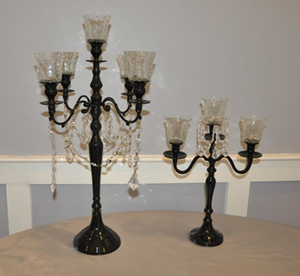 Hand Crafted <b>Black</b> Crystal Candelabra Made From High Quality Aluminium For Home Decoration Office Decoration Wedding Decoration - Product Image 5