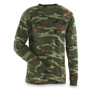 custom long sleeve camo color design tshirts for men - Product Image 2