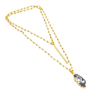 Druzy geoda pirita collar de cadena con cuentas elegante regalo de boda accesorio de fiesta de compromiso - Product Image 4
