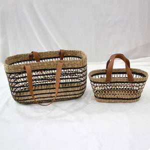 Sac panier en jonc de mer, corbeille magnifique et utile pour la vie quotidienne - Product Image 3