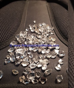 คริสตัลควอทซ์เพชร Herkimer ธรรมชาติ100% เจียระไนด้วยเพชรเกรด AAA มีพลอยแร่สีขาวดำ - Product Image 1