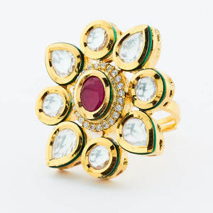 Fancy Kundan <b>Finger</b> <b>Ring</b> Wholesalers Mumbai - Product Image 1