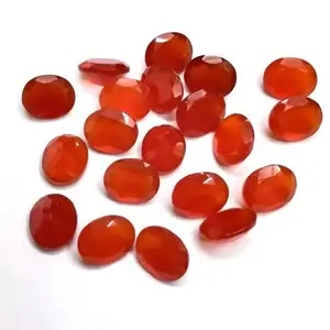 5x3mm Natural Carnelian Stone Faceted Oval Cut Wholesale Loose Gemstone Factory Price Buy Online Now form Supplier Making Jewels