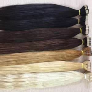 Extensiones de cabello humano con cinta de 18 pulgadas, productos para el cabello de doble estiramiento, muchos colores, venta al por mayor - Product Image 1