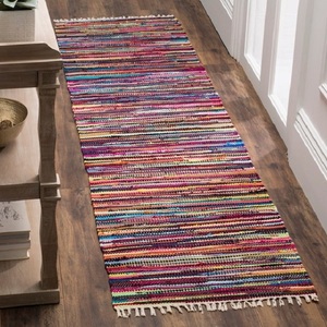 Hand Woven 100% Cotton Stripe Multi-Purpose Home Use <b>Rug</b> - Product Image 1