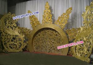 El último conjunto de Mandap DE BODA enorme dorado, fabricante de Mandaps de gran boda, pilares de fibra de Mandap de boda, decoración de Australia - Product Image 5