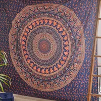 Hint Mandala goblen pamuk yatak örtüsü Bohemian fil duvar asılı Boho hippi duvar halıları
