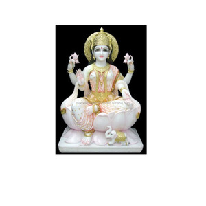 รูปปั้นหินอ่อนสีขาว Makrana Laxmi Maa - Product Image 1