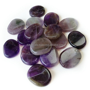Piedra de Ágata Amatista Jilaniagate Más Vendida, Cristal Semiprecioso Hecho a Mano, Ovalado, de Alta Calidad, para la Tranquilidad y la Sanación en el Hogar - Product Image 1