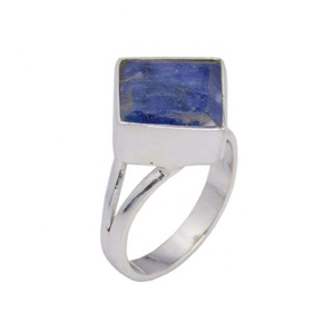 Gran oferta, piedra preciosa de zafiro azul, joyería de plata de ley 925, anillo Eternity Vermeil, forma de cojín, joyería de piedras preciosas - Product Image 1