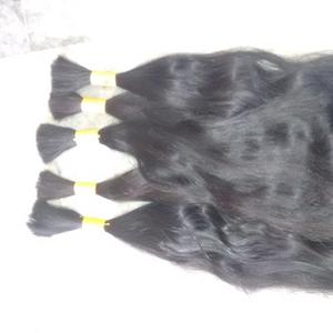 Cabello humano a granel de buena calidad, cabello humano trenzado Virgen sin procesar de la India, Paypal 100% - Product Image 1