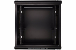 Gabinete de Red EXTRALINK 12U 600X450 para Montaje en Pared, Color Negro, en Stock, Vidrio y Metal - Product Image 4