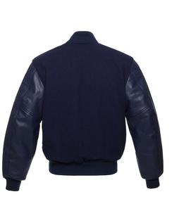 แจ็คเก็ตวาร์ซิตี้แบบใหม่ ปี 2026 ทันสมัย ราคาประหยัด แบบเรียบง่าย สั่งทำได้ ตัวเสื้อทำจากผ้าวูล แต่งแขนเสื้อหนังวัวแท้ - Product Image 1