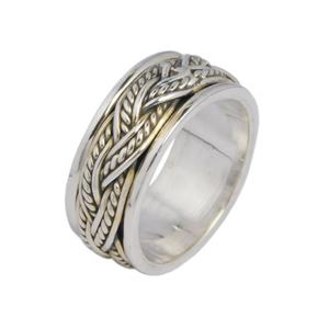 Nouveau Design Artisanal 925 Bague Spinner en Argent Sterling Éternité Vermeil Belle Mode Fournisseur de Bijoux en Argent - Product Image 1