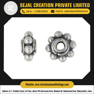 B70 Sterling Silver Loose <b>Beads</b> for Jewelry for <b>Crafting</b> Stylish Metal Accessories - Product Image 4