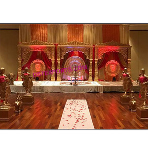 Conjunto de escenario de boda de Jodha Akbar, bollwood, decoración de escenarios de boda real, Panel de fondo elegante para bodas - Product Image 1