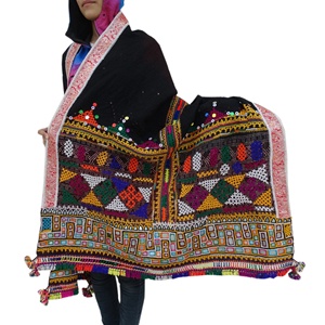 Wholesale antique hand embroidered handmade woolen rabari <b>shawl</b> - Product Image 2