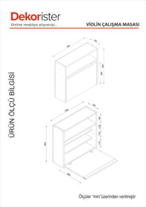 Exclusive Luxury Chipboard Ouality Violin <b>Laptop</b> Study <b>Desk</b> White from Turkiye Best Seller - Product Image 4