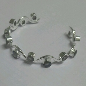Faceted <b>Gemstone</b> <b>Bracelets</b> Single Stone <b>Bracelet</b> - Product Image 1