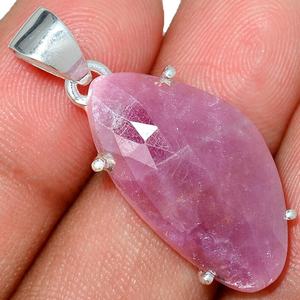 ชุดง่ามพลอยแซฟไฟร์สีชมพูแบบเจียระไนสีเงิน925ไม่เหมือนใครชุดจี้เครื่องประดับ ODM - Product Image 1