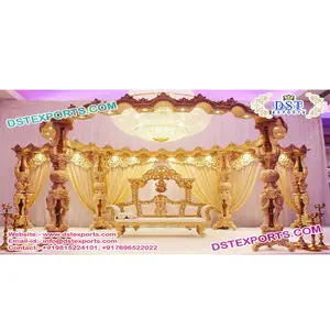 Exclusive Bollywood Wedding Wood Mandap Glamorous Indian Wedding Wooden Mandap wooden mandap manufacturer and exporter