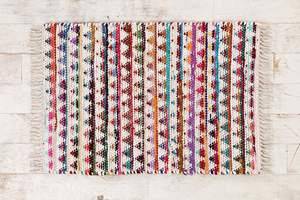 Tapis rectangulaire 100% chanvre indien Chindi, tissé à la main, réversible, lavable, best-seller pour le salon et la chambre à coucher - Product Image 2