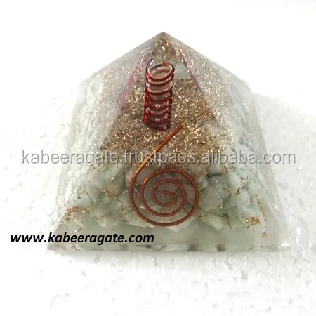 Wholesale Orgone Pyramid : Amazonite Orgone Pyramids with Crystal Wand