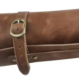 Изготовленный На Заказ Кожаный чехол для хранения ножей шеф-повара сумка для рулона ножей