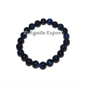 กำไลพลอยตาเสือสีฟ้าสร้อยข้อมือคริสตัล - Product Image 1