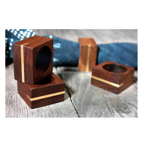 NOUVELLE BELLE EN BOIS FAITS À LA MAIN ANNEAUX de SERVIETTE - Product Image 5