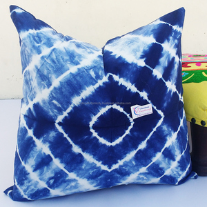 Fundas de Almohada Cuadradas con Técnica Japonesa de Shibori, Teñido Anudado, Tela de Algodón Geométrica, Estampado Sólido, Ignífugas, para Dormitorio - Product Image 2
