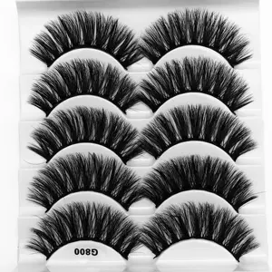 5 Pairs Natural False Eyelashes Flat Lashes Long Handmade Makeup Eye Lash Create Your Own Lashes