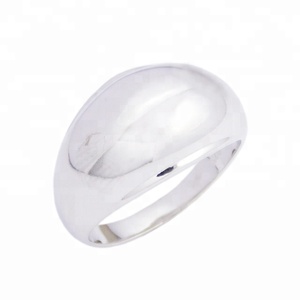 Anillo liso de Plata de Ley 925 hecho a mano hermosa joyería fina con diseño simple para boda o anillos Vermeil de toda la eternidad - Product Image 1