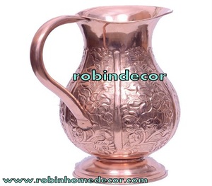 Jarra de agua de cobre 100 por ciento hecha a mano, termo de mesa de 5L de alta demanda del fabricante indio - Product Image 3