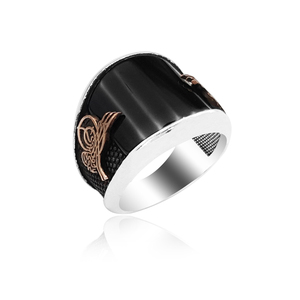 แหวนเงินชาย925K สเตอร์ลิงแหวนชายนกอินทรีคู่ Model25 - Product Image 5