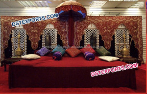 Mehandi ฉากหลัง Zari สีสันสดใส,ฉากหลังสำหรับทำงานเวที Zari - Product Image 5