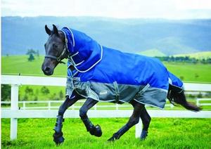 Mantas de Invierno para Caballos, 300 GSM, Aislamiento de Poliuretano, Impermeables, de Lujo, con Cuello Integrado y Solapa Grande para la Cola, para una Cobertura Total - Product Image 6