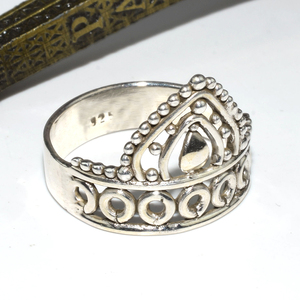 Secret Beauty-Anillo de Plata de Ley 925 con forma de corona, joyería única - Product Image 4