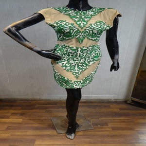 Nuevo OEM hecho a mano noche brillante vestido de flecos largos con cuentas parche Accesorios - Product Image 3