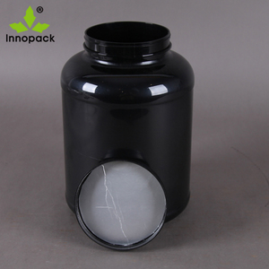 Pot de protéines Jet Black de 5 lb en plastique PET - Product Image 4