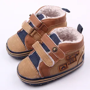 yeni stil kalınlaşma erkek bebek yürüyüş ayakkabıları kış