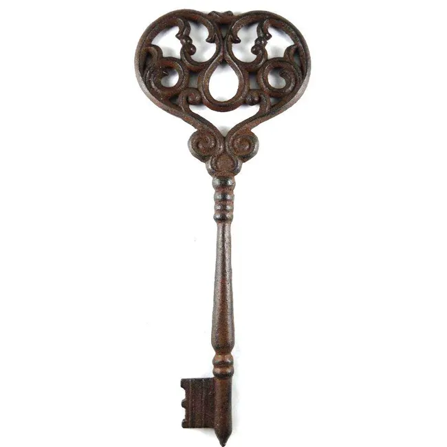 Rustic Iron Finishing Large Size Cast Iron Key Wall Hanging Art Interior Bedroom And Living Home Decor Wall Decor Wall Hangings